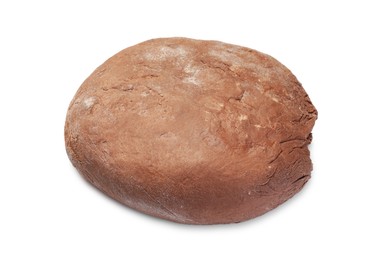 Photo of Chocolate dough isolated on white. Making cookies