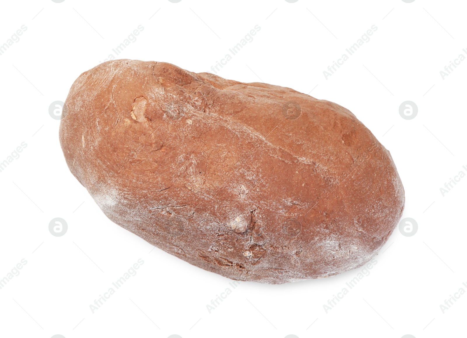 Photo of Chocolate dough isolated on white, top view