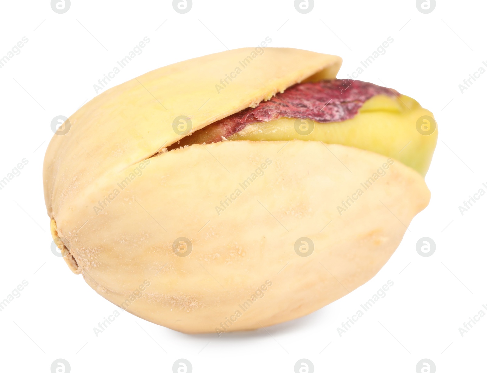 Photo of One tasty pistachio nut isolated on white