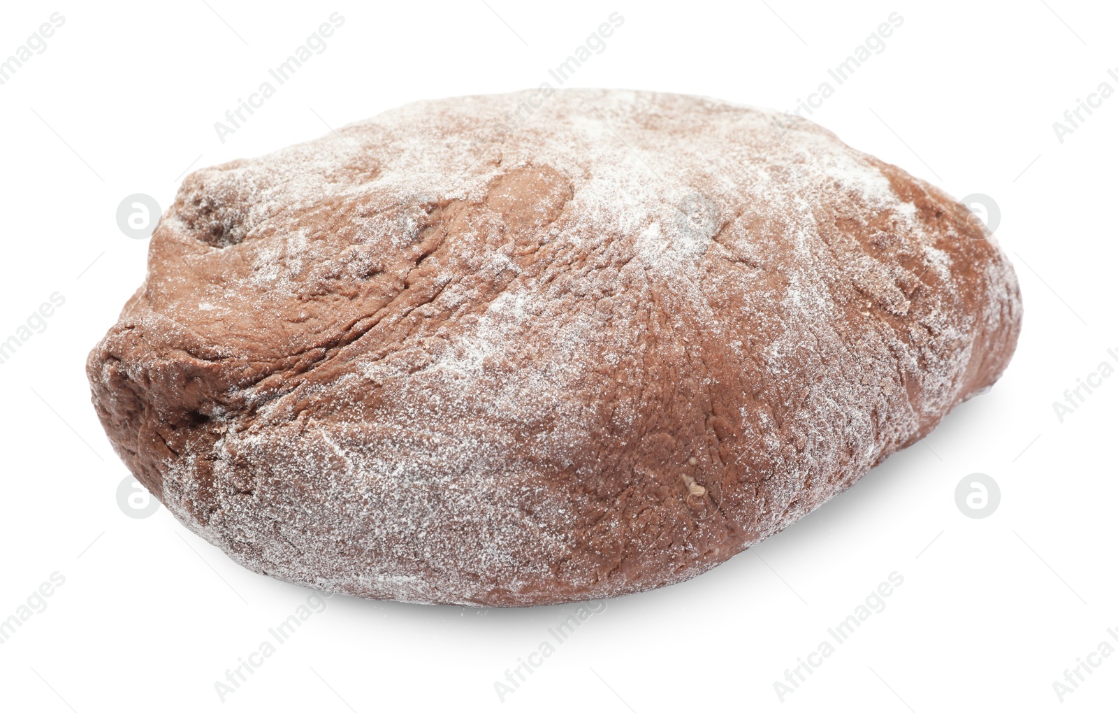 Photo of Chocolate dough isolated on white. Making cookies