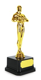 Photo of One golden Oscar award isolated on white