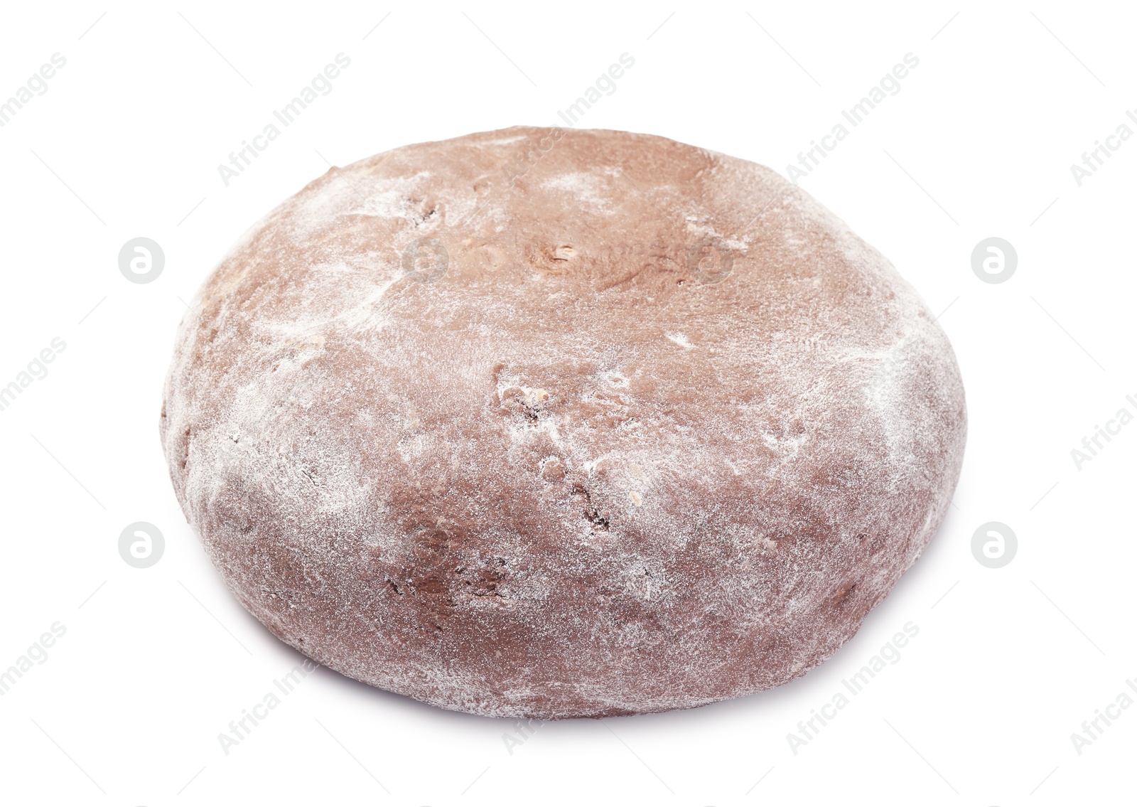 Photo of Chocolate dough isolated on white. Making cookies