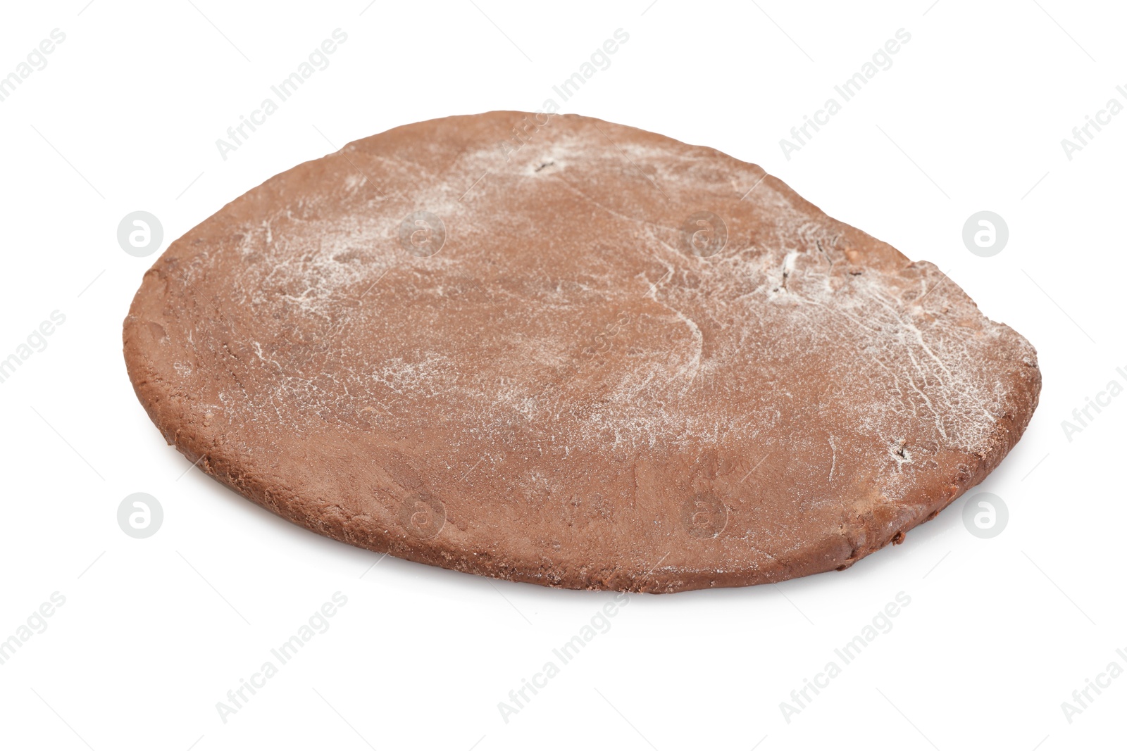 Photo of Chocolate dough isolated on white. Making cookies