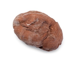 Photo of Chocolate dough isolated on white, top view