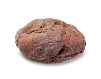 Photo of Chocolate dough isolated on white. Making cookies