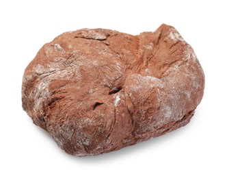 Photo of Chocolate dough isolated on white. Making cookies