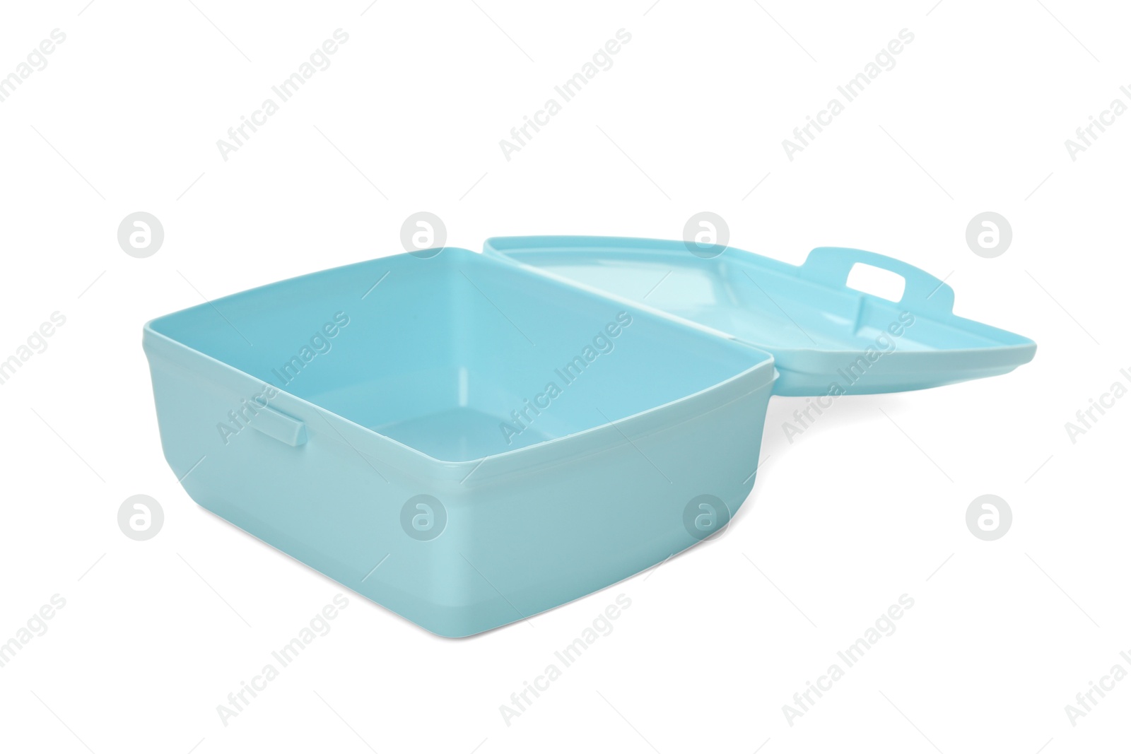 Photo of Empty plastic lunch box isolated on white