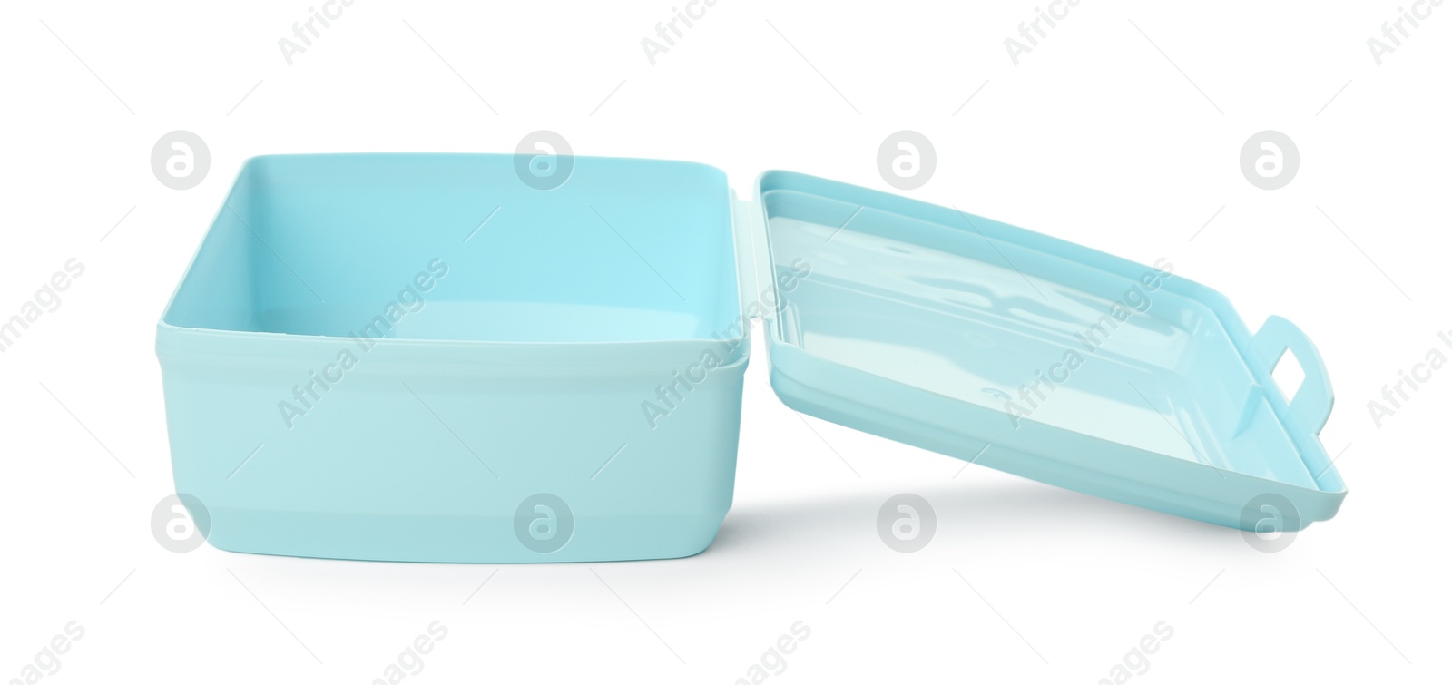 Photo of Empty plastic lunch box isolated on white