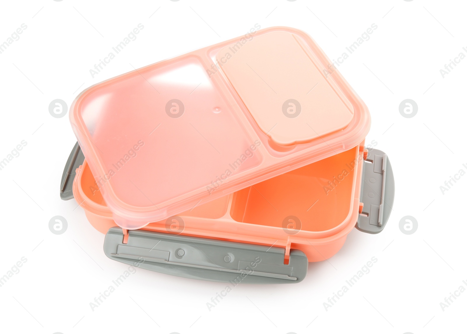 Photo of Empty plastic lunch box isolated on white