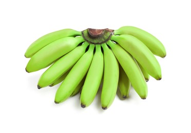 Image of Fresh ripe green bananas isolated on white