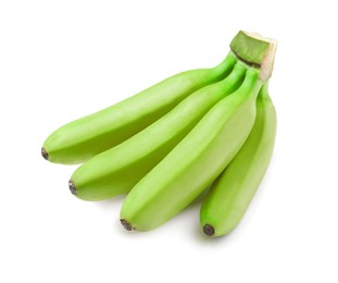 Image of Fresh ripe green bananas isolated on white