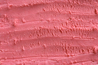 Photo of Delicious watermelon sorbet as background, top view