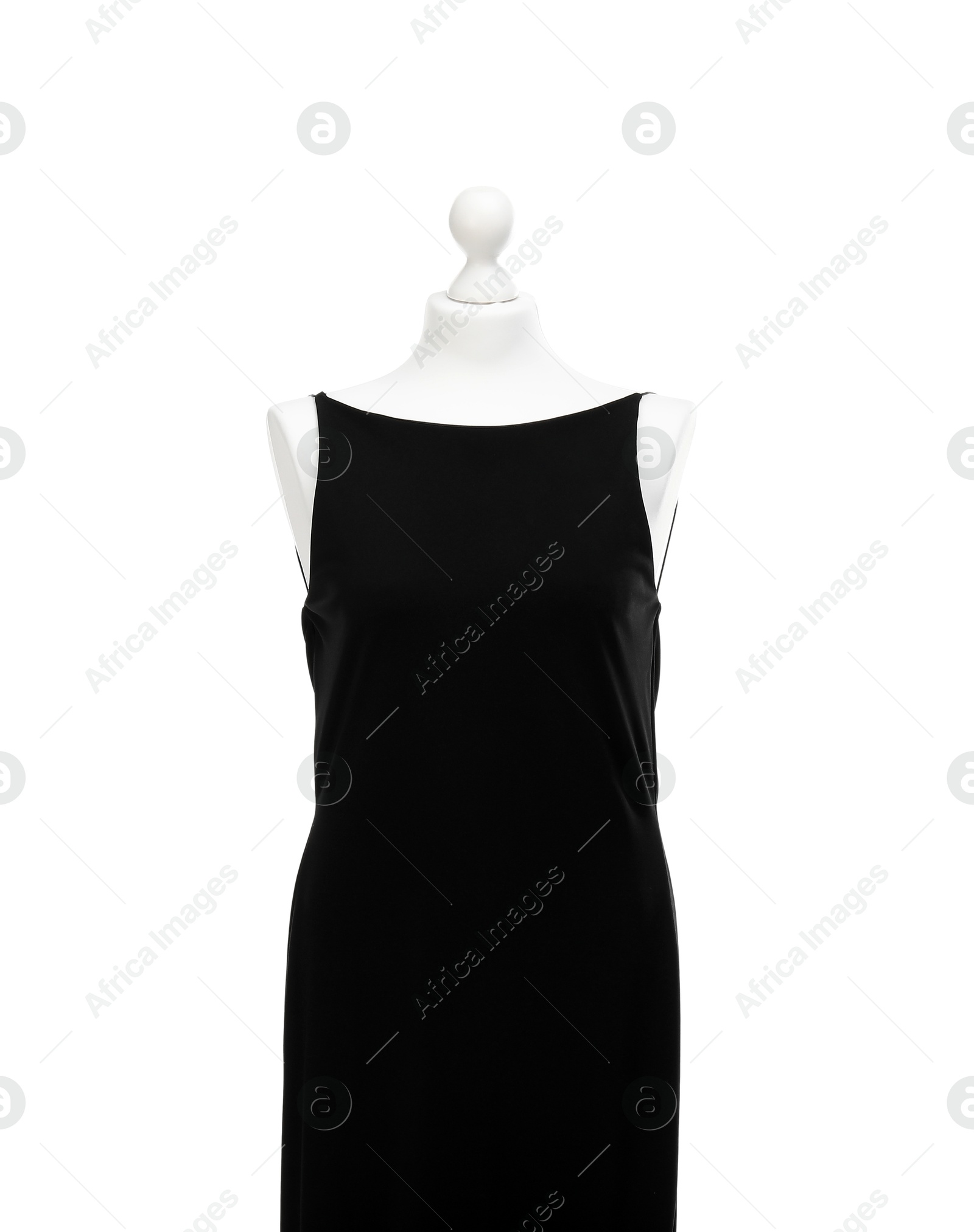 Photo of Mannequin with new stylish dress isolated on white