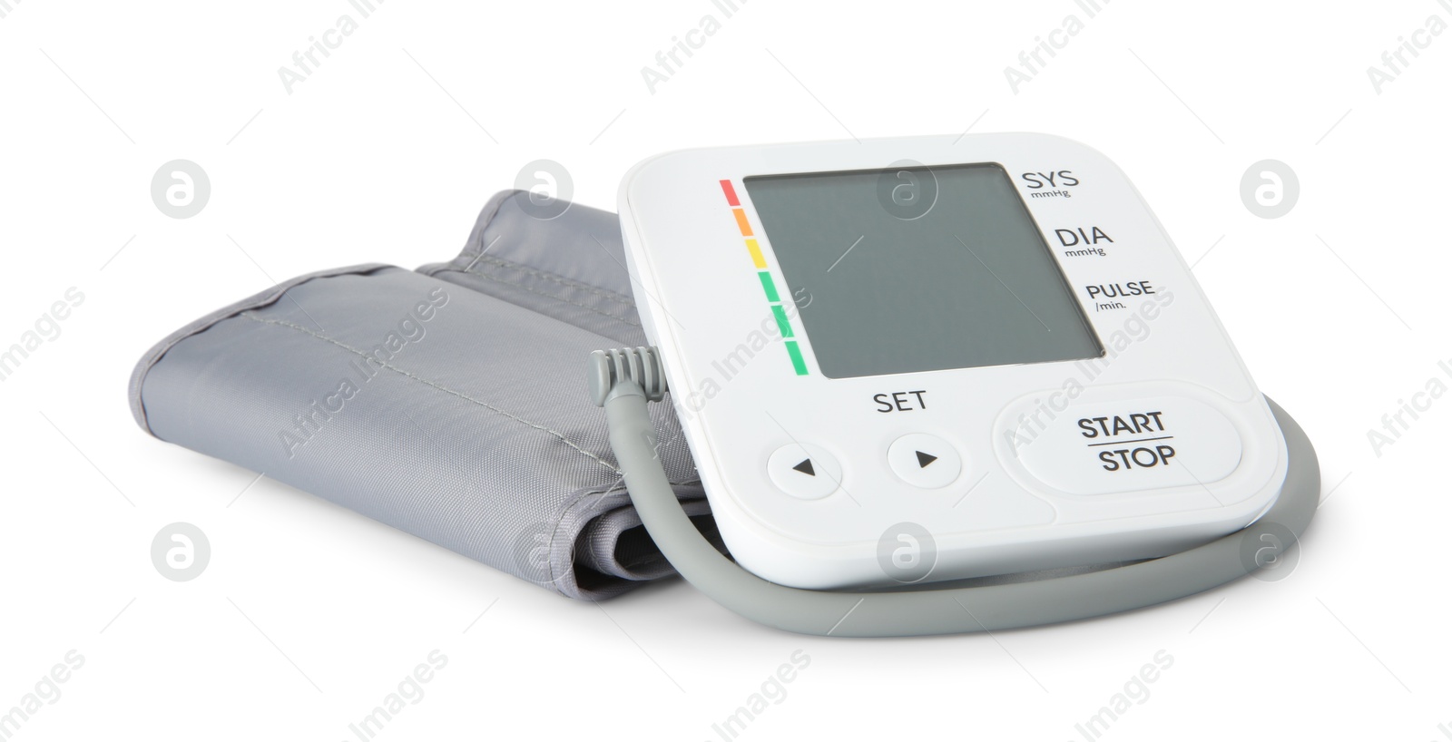 Photo of One blood pressure monitor isolated on white