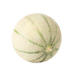 Photo of One whole Cantaloupe melon isolated on white