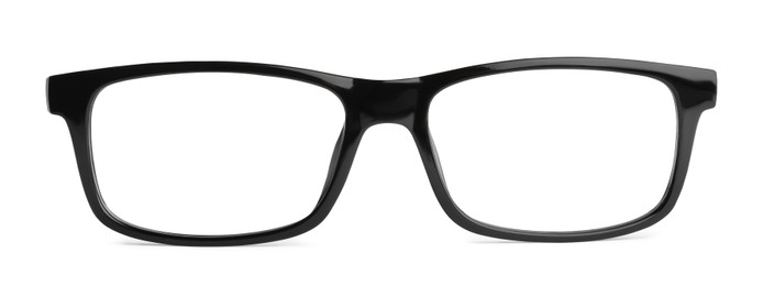 Image of Glasses with black frame isolated on white