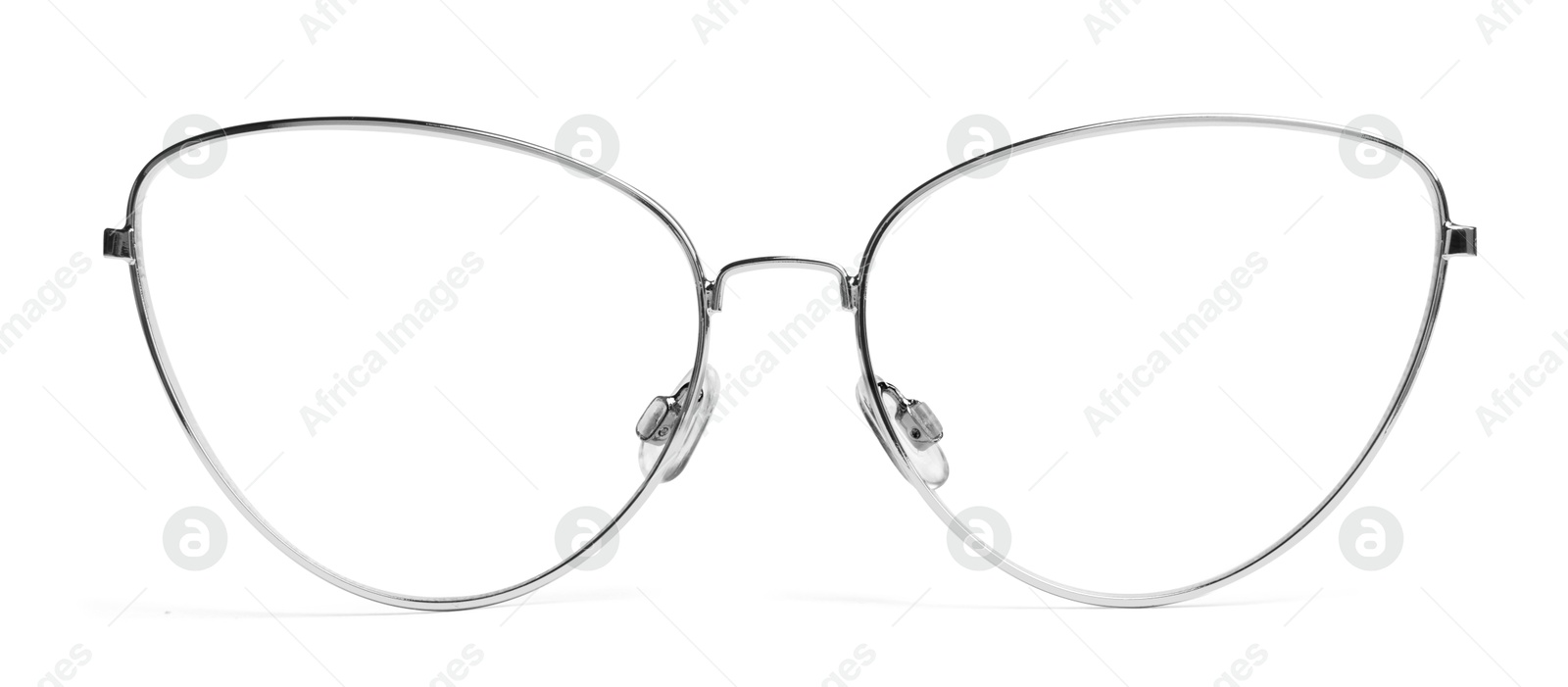 Image of Stylish glasses isolated on white. Eye wear