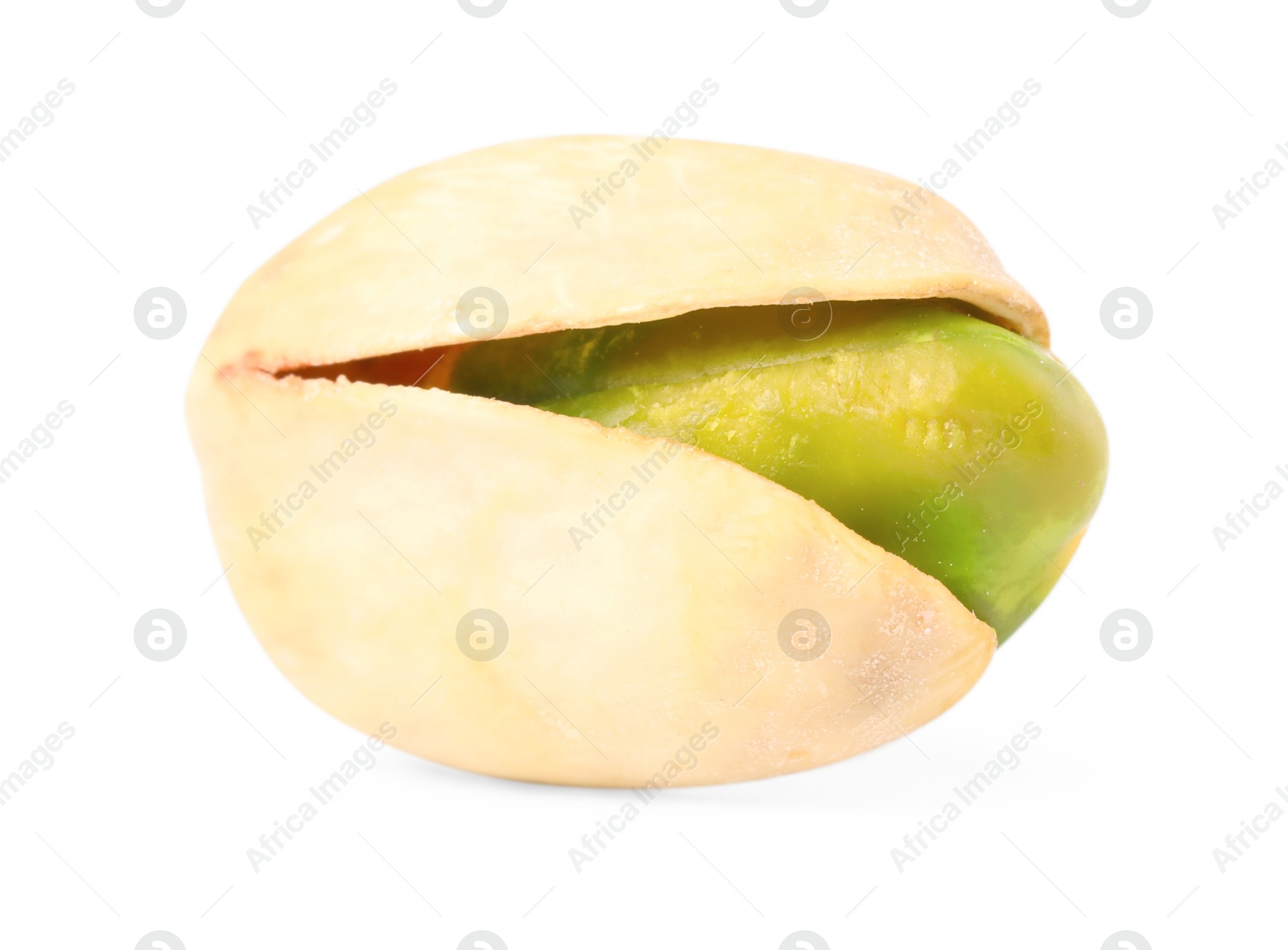 Photo of One tasty pistachio nut isolated on white