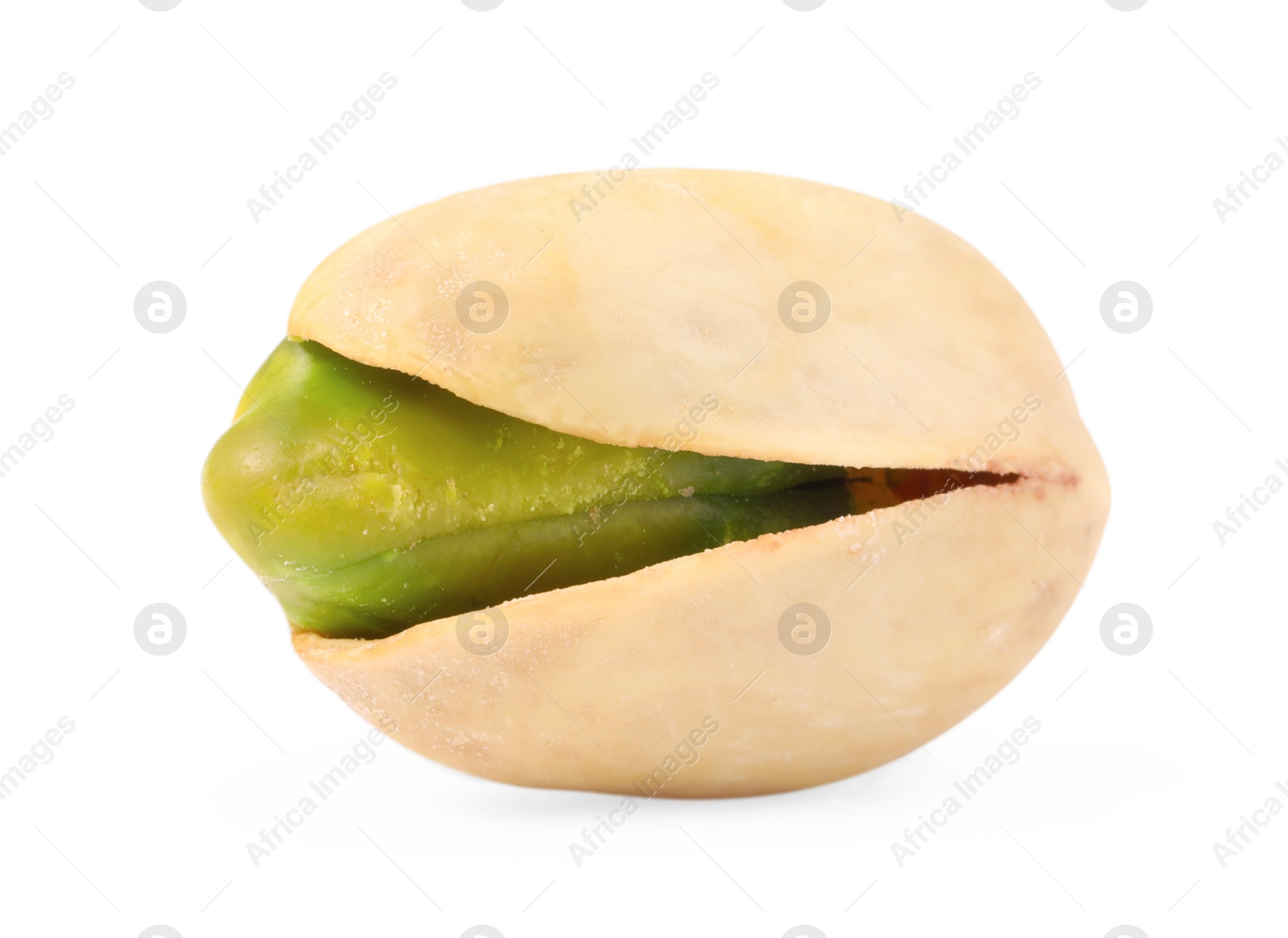 Photo of One tasty pistachio nut isolated on white