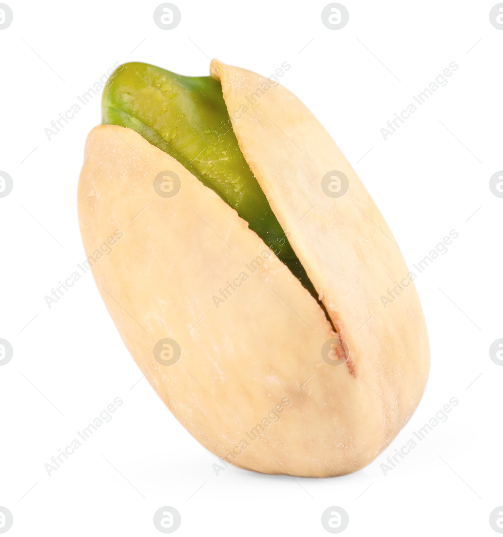 Photo of One tasty pistachio nut isolated on white