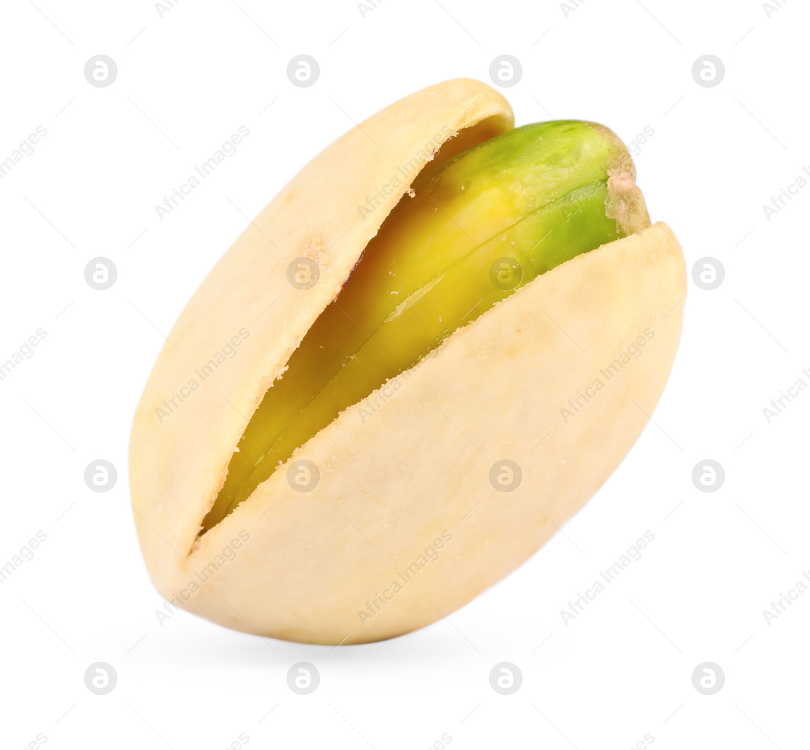 Photo of One tasty pistachio nut isolated on white