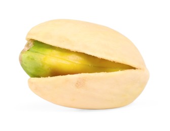 Photo of One tasty pistachio nut isolated on white