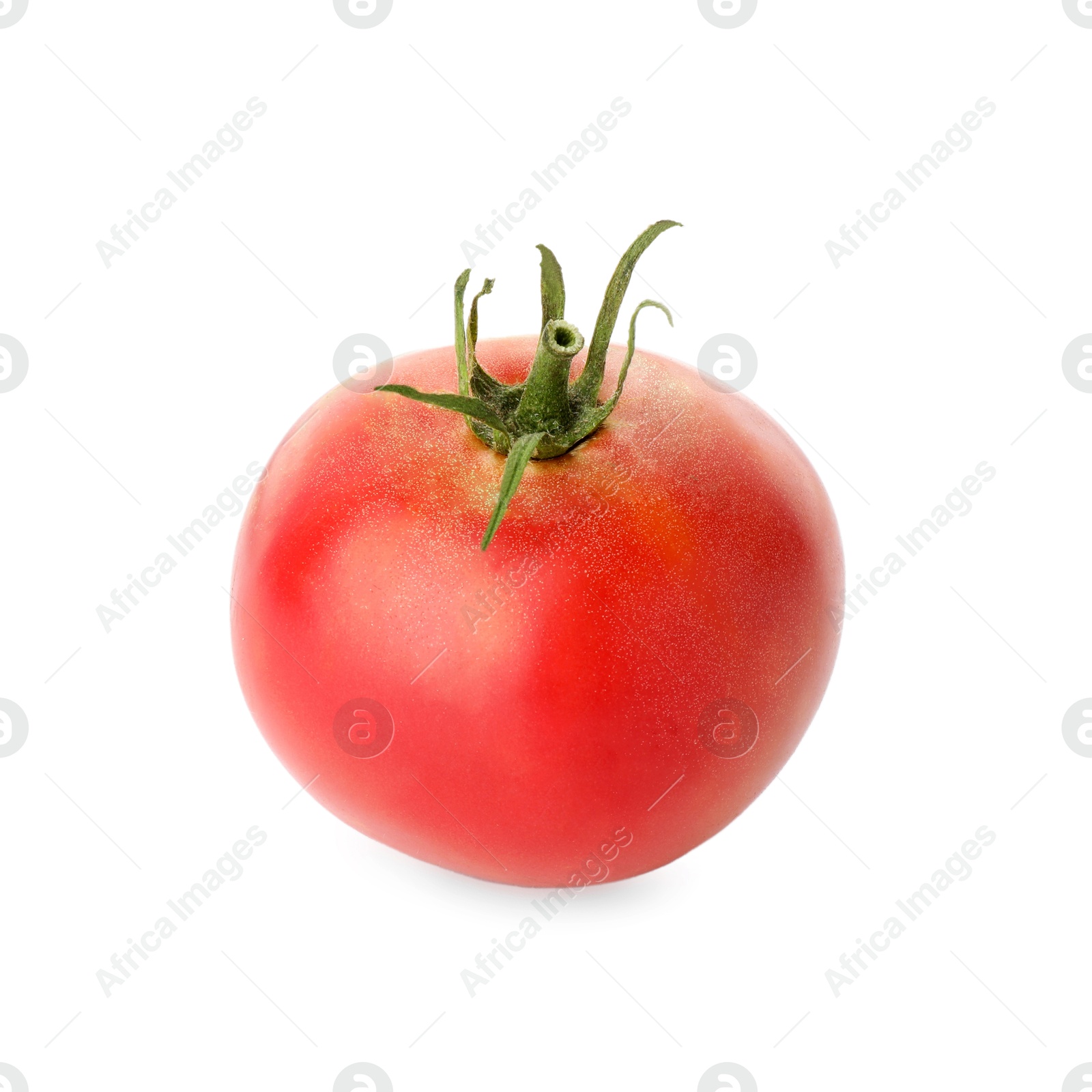 Photo of Fresh ripe pink tomato isolated on white