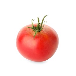 Photo of Fresh ripe pink tomato isolated on white