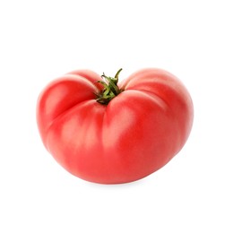 Photo of Fresh ripe pink tomato isolated on white