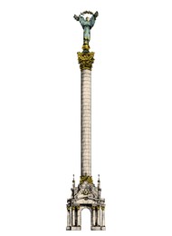 Illustration of Independence Monument on white background