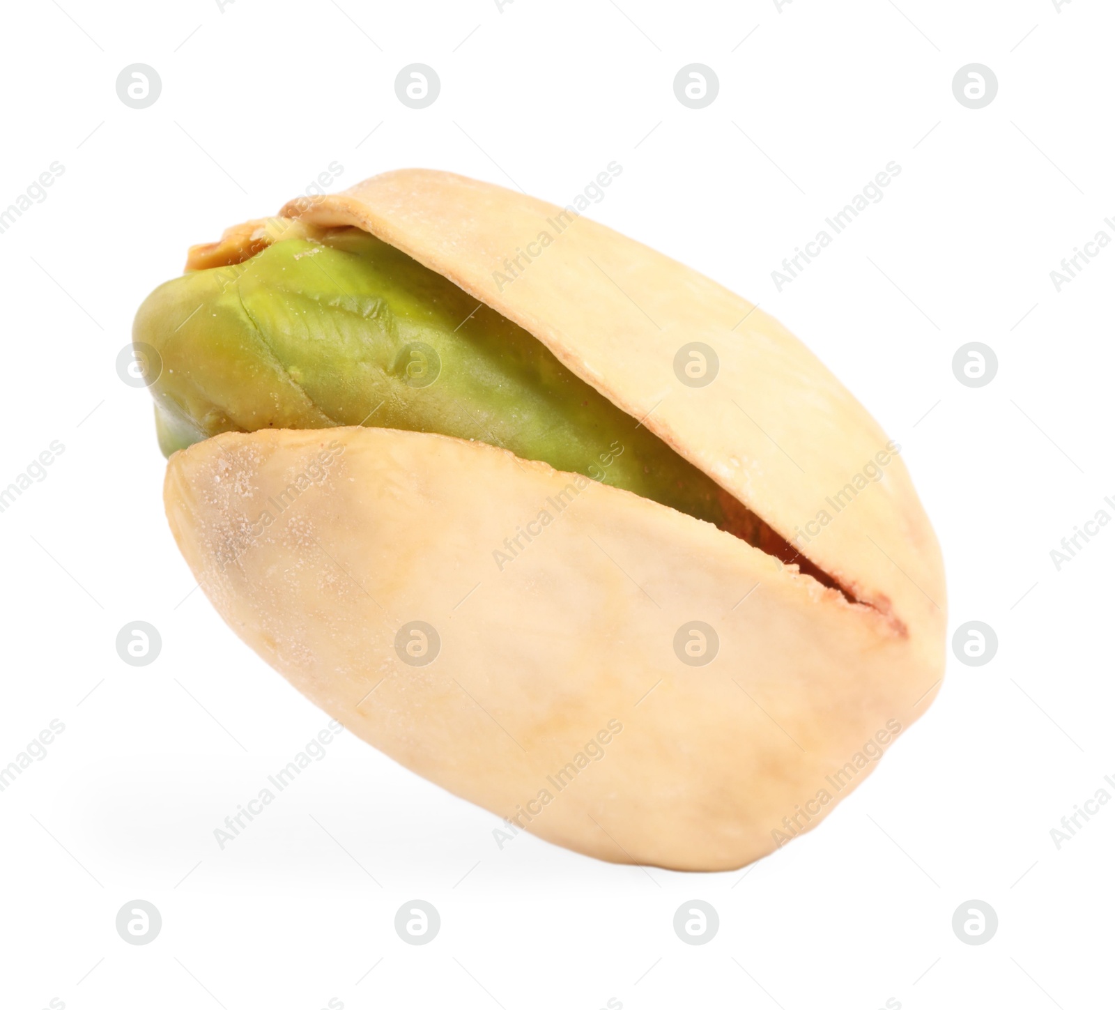 Photo of One tasty pistachio nut isolated on white