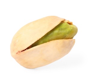 Photo of One tasty pistachio nut isolated on white