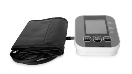 One blood pressure monitor isolated on white