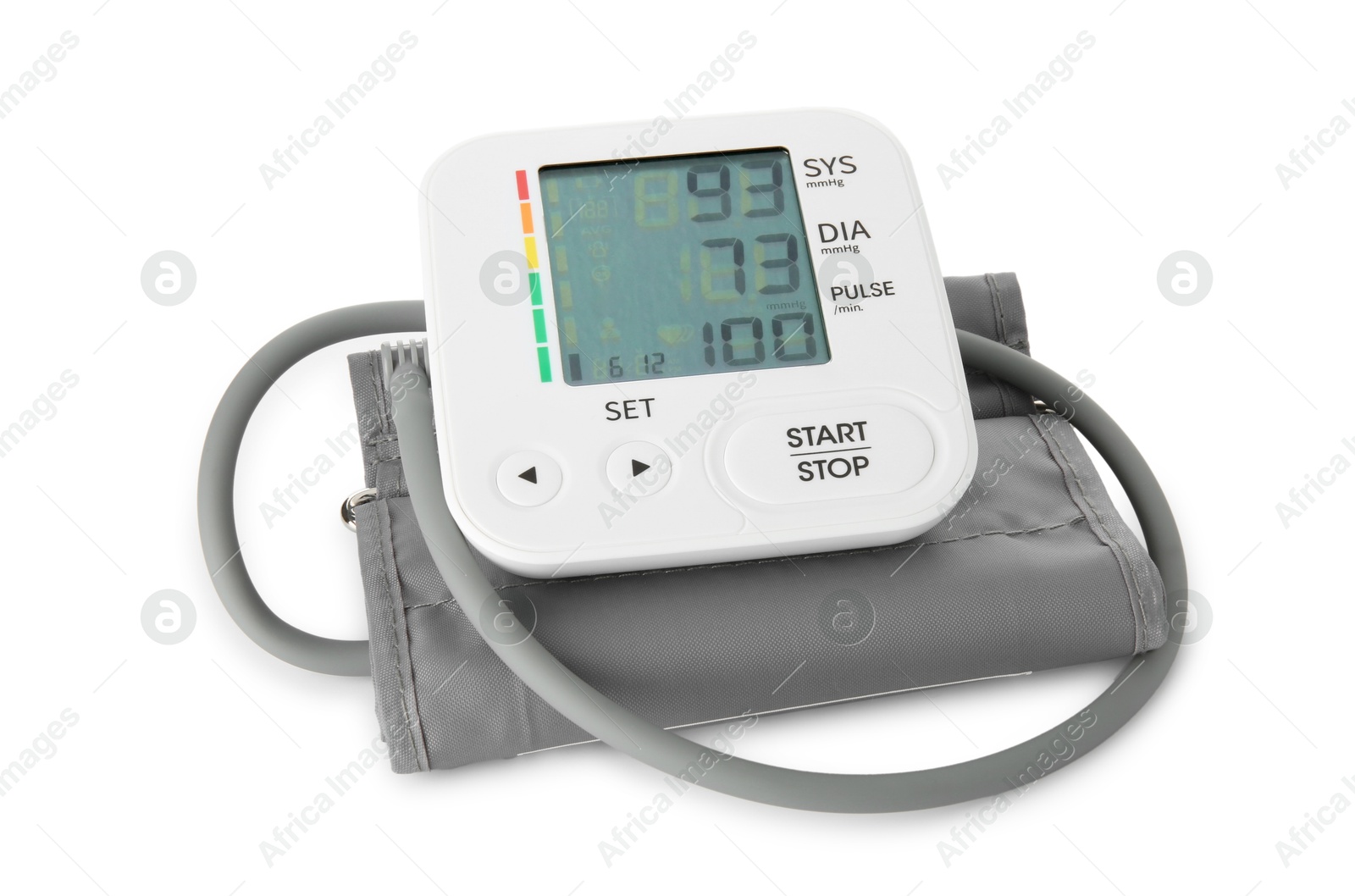 Photo of Blood pressure measuring device isolated on white