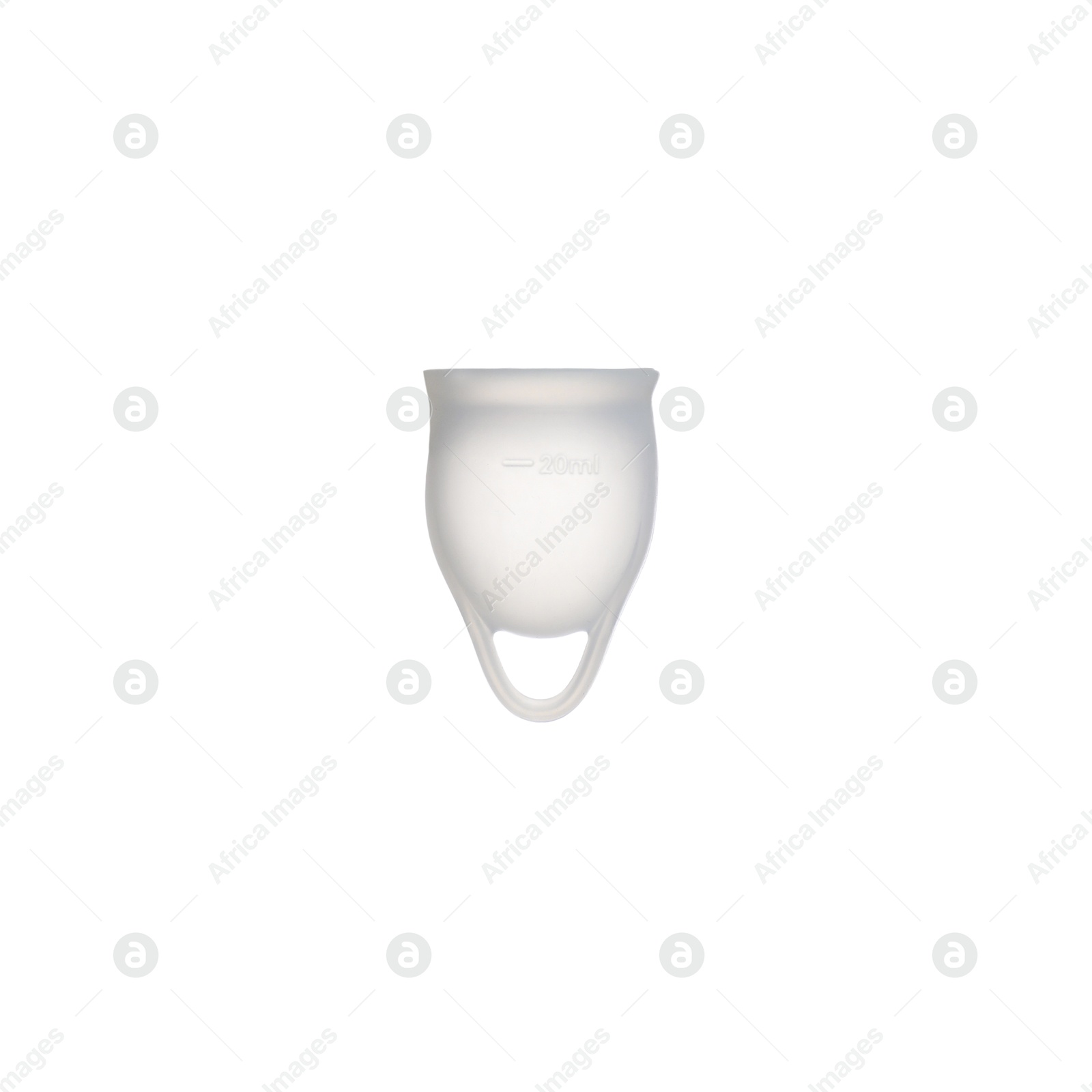 Photo of Empty silicone menstrual cup isolated on white