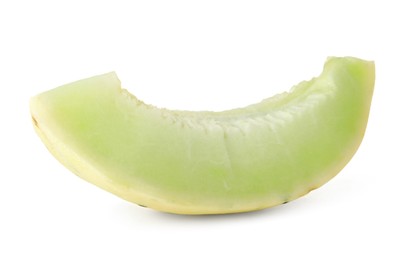 Photo of Slice of fresh ripe honeydew melon isolated on white