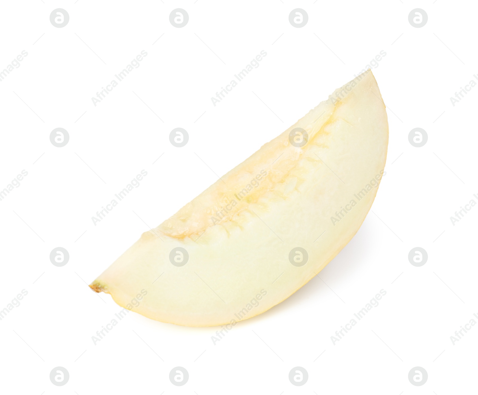 Photo of Slice of ripe melon isolated on white