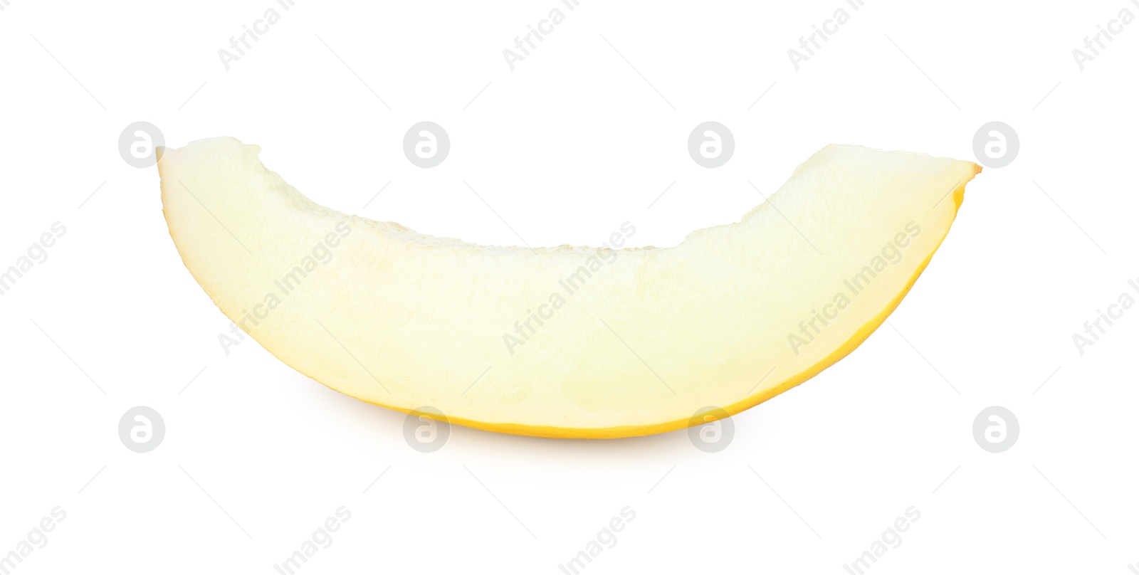 Photo of Slice of ripe melon isolated on white