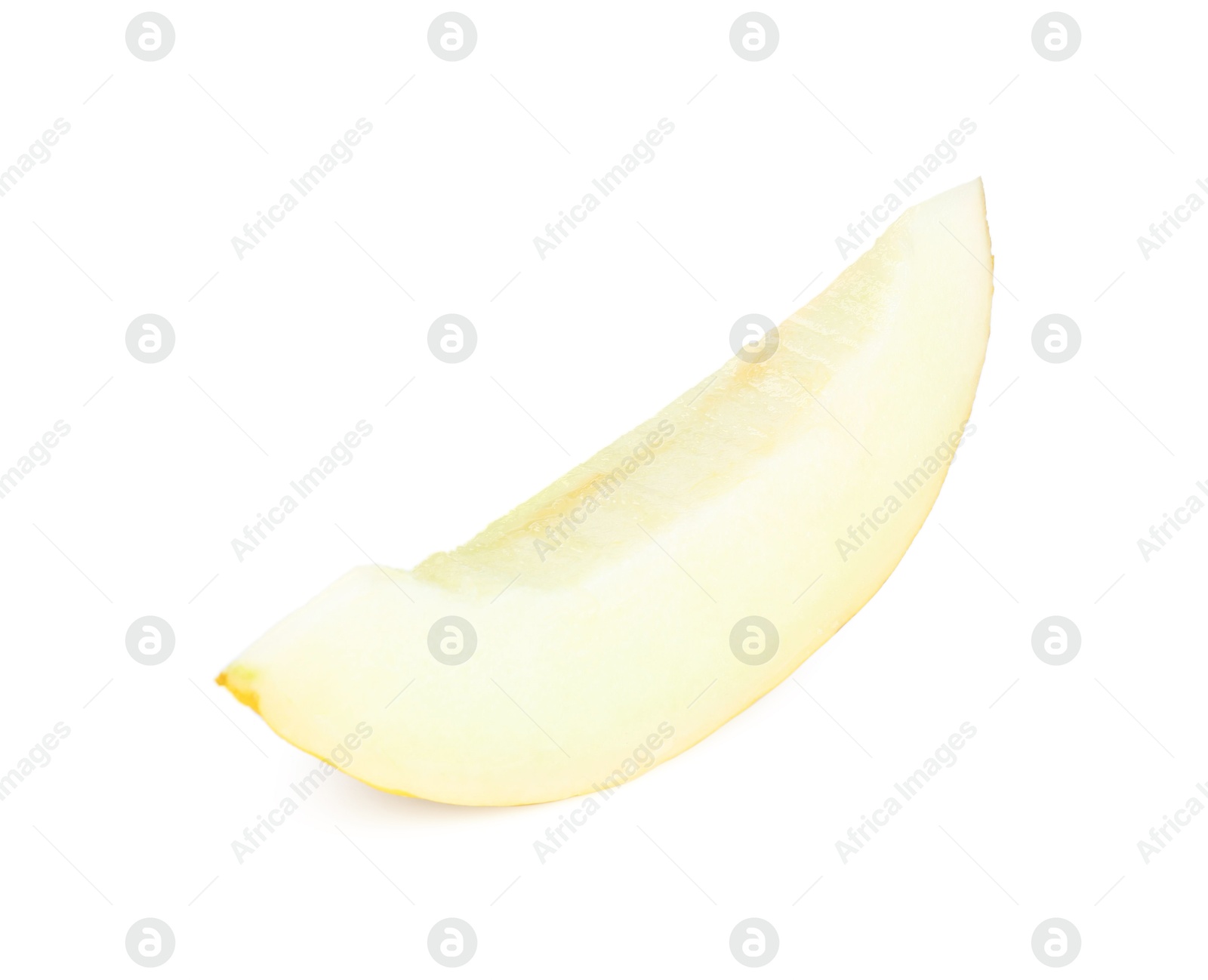 Photo of Slice of ripe melon isolated on white