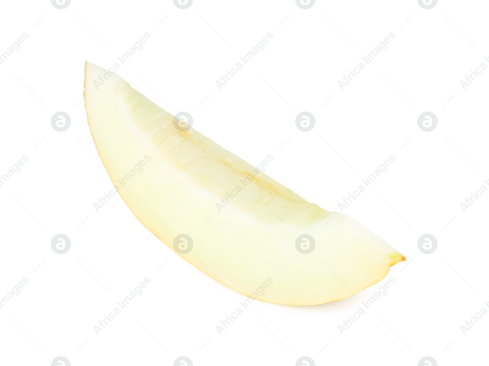 Photo of Slice of ripe melon isolated on white