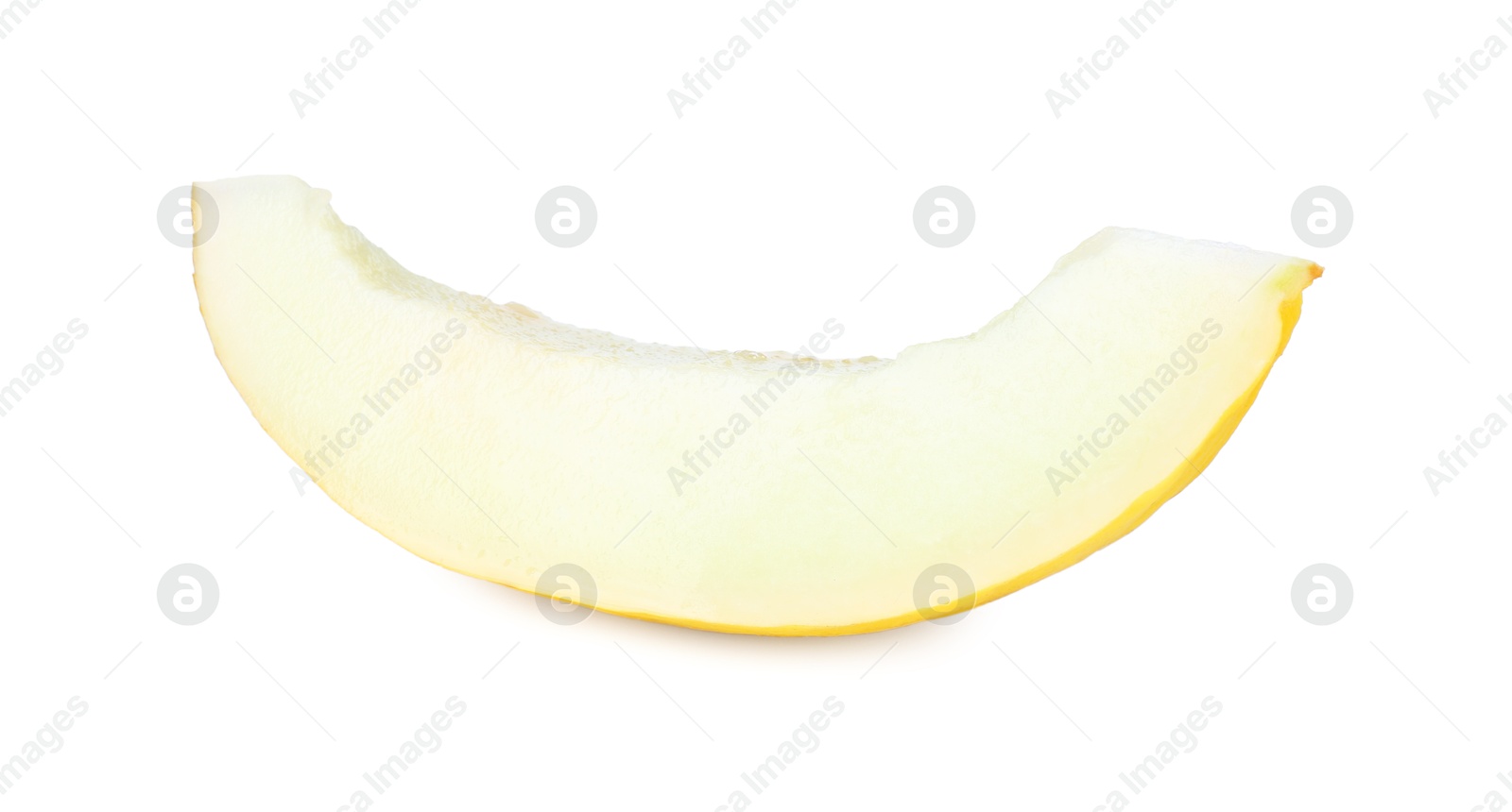 Photo of Slice of ripe melon isolated on white