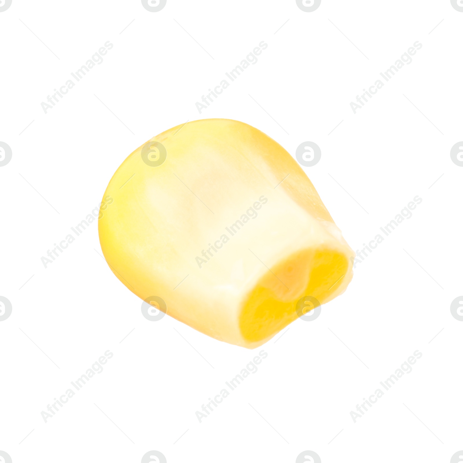 Photo of One fresh corn kernel isolated on white