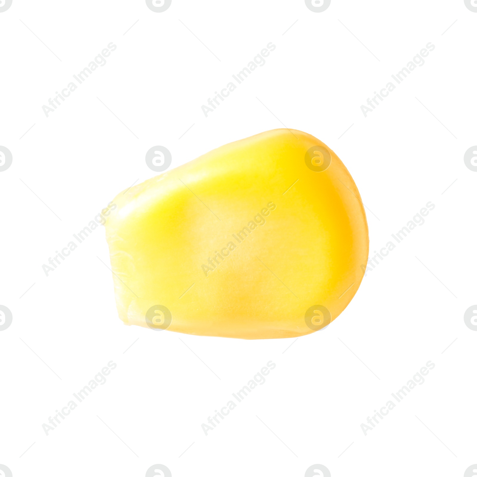 Photo of One fresh corn kernel isolated on white