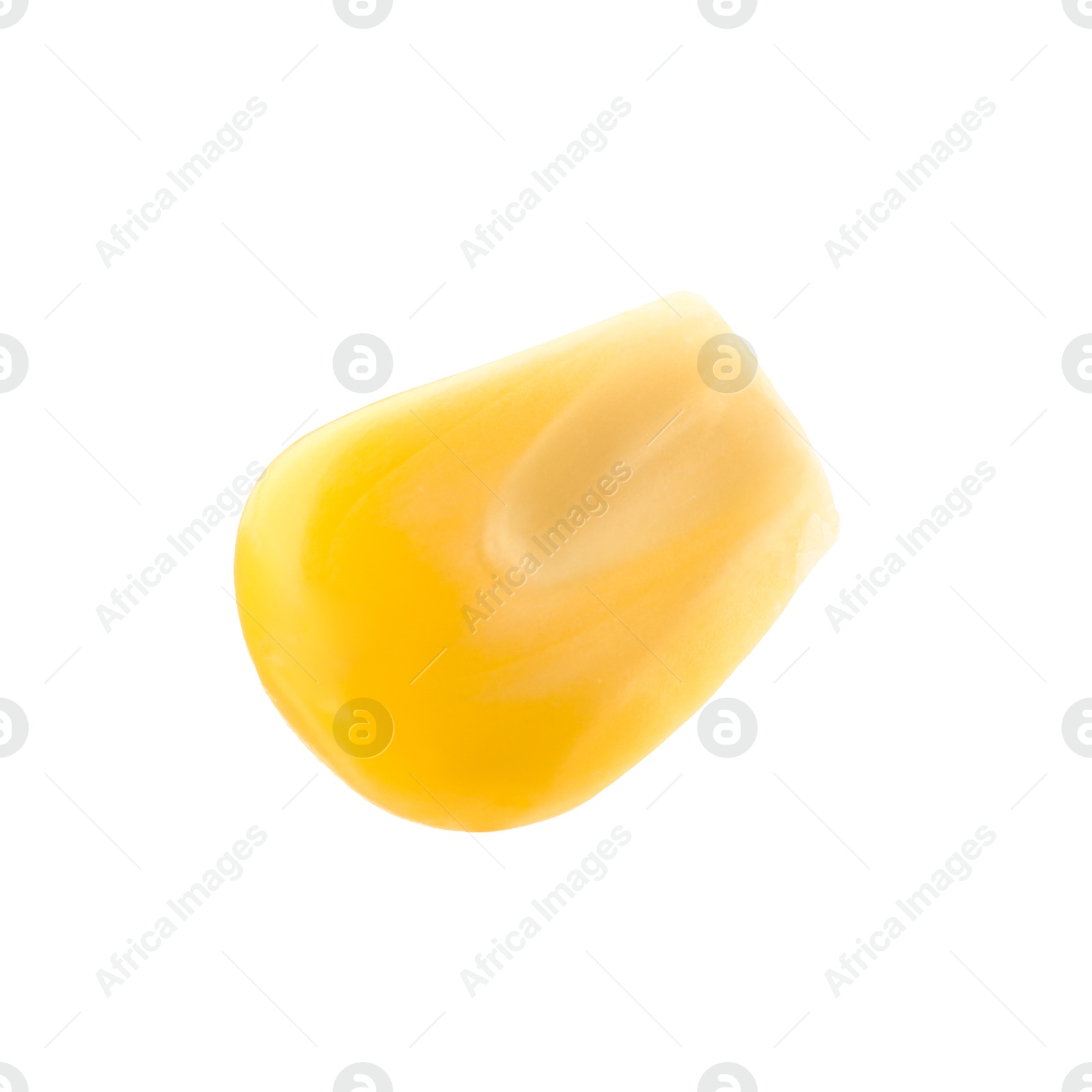 Photo of One fresh corn kernel isolated on white