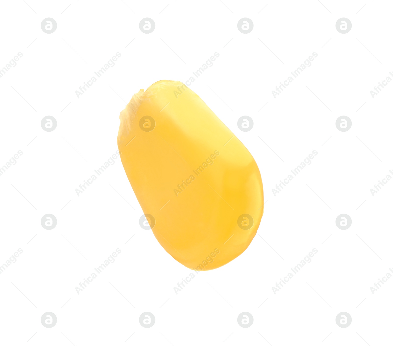 Photo of One fresh corn kernel isolated on white