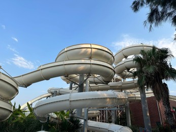 Photo of Water slide against blue sky, low angle view