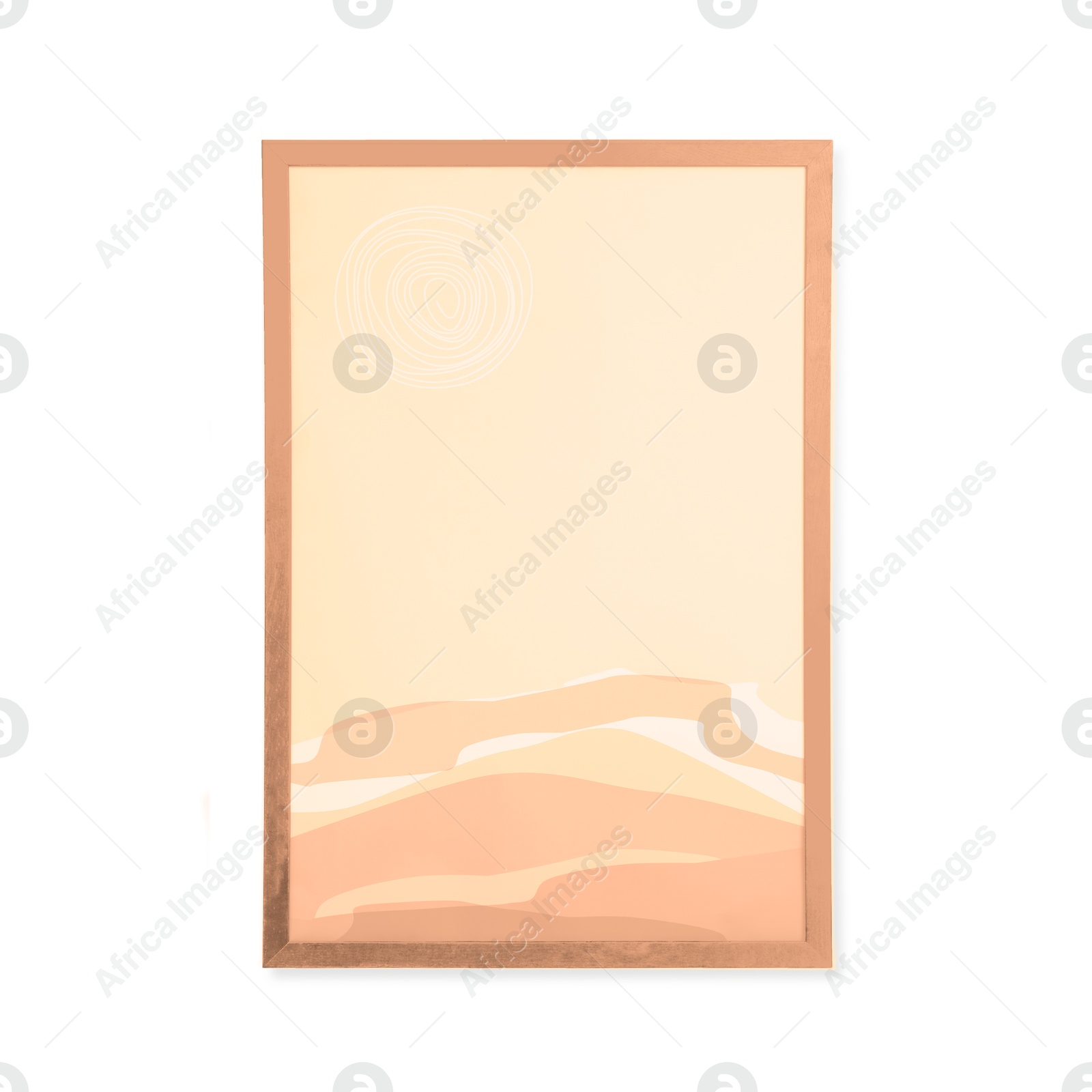 Image of Beautiful abstract painting in frame isolated on white