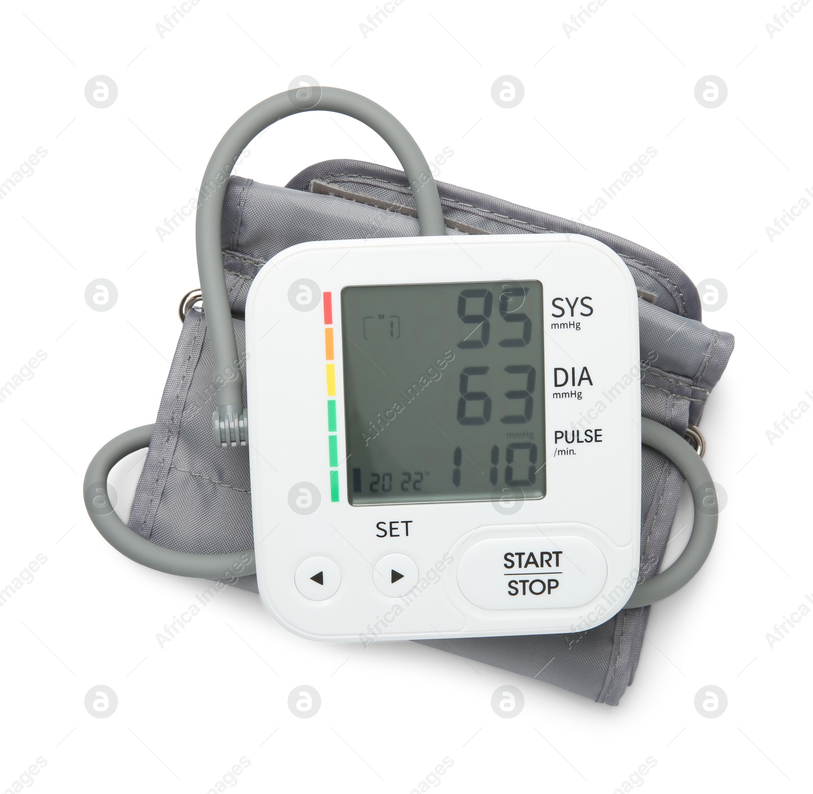 Photo of Blood pressure measuring device isolated on white