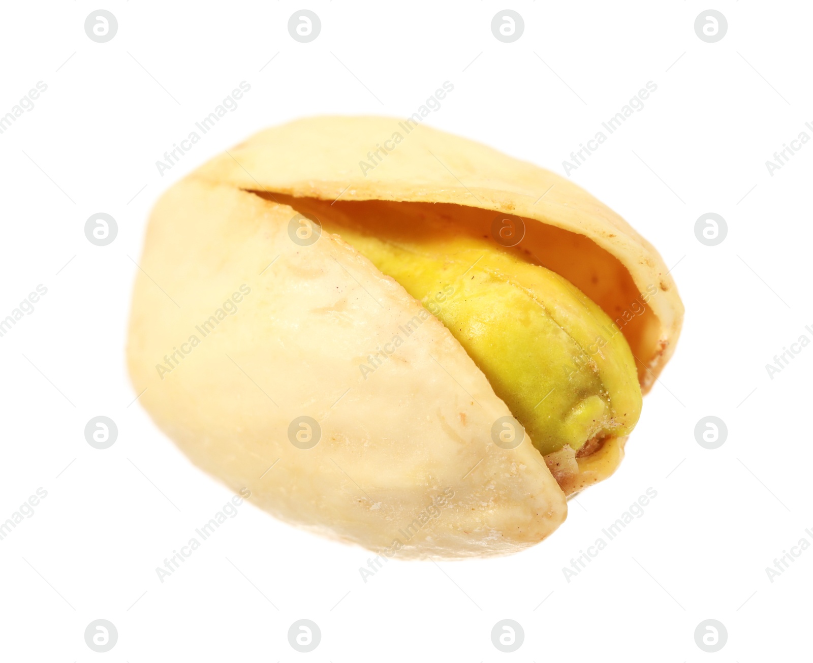 Photo of One tasty pistachio nut isolated on white