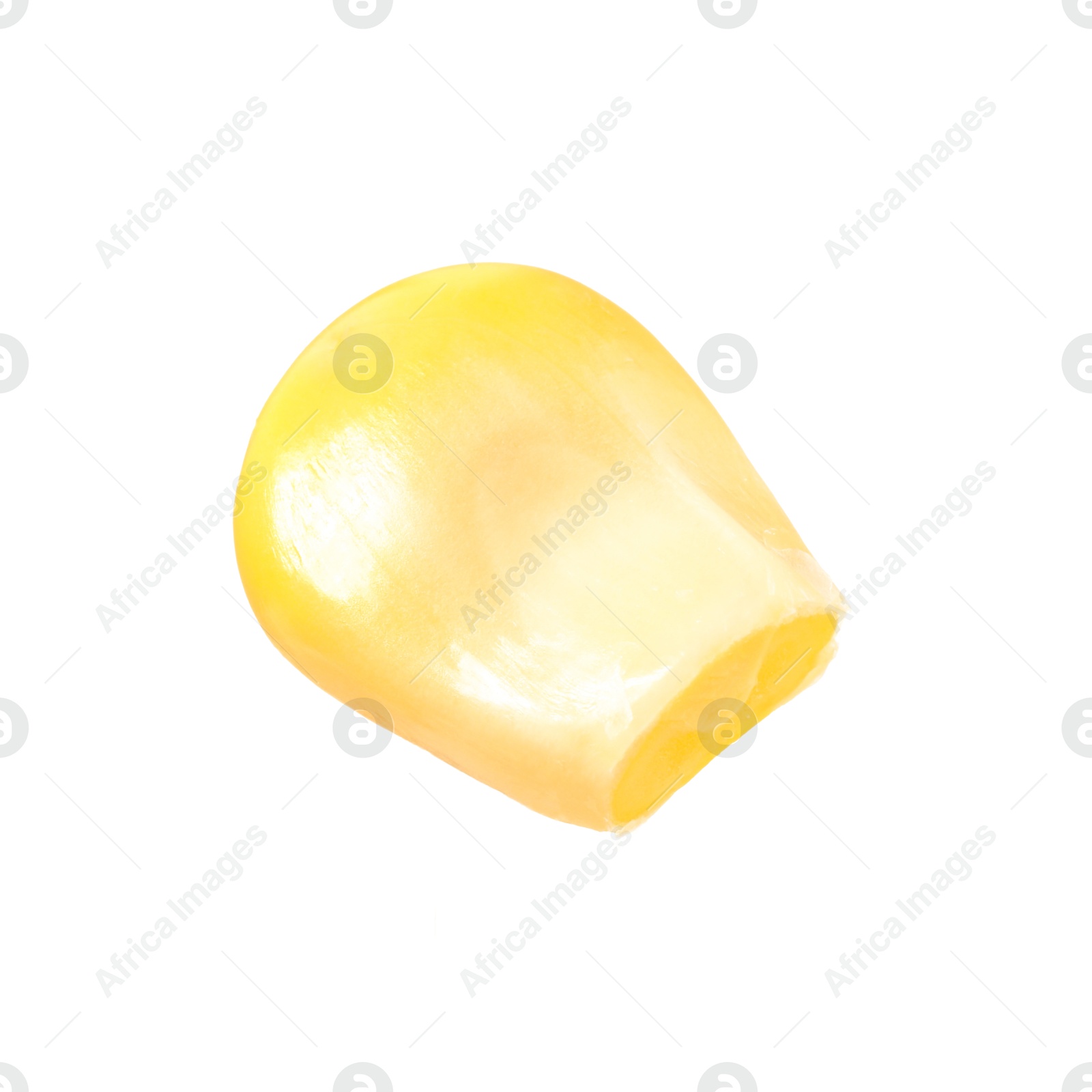 Photo of One fresh corn kernel isolated on white